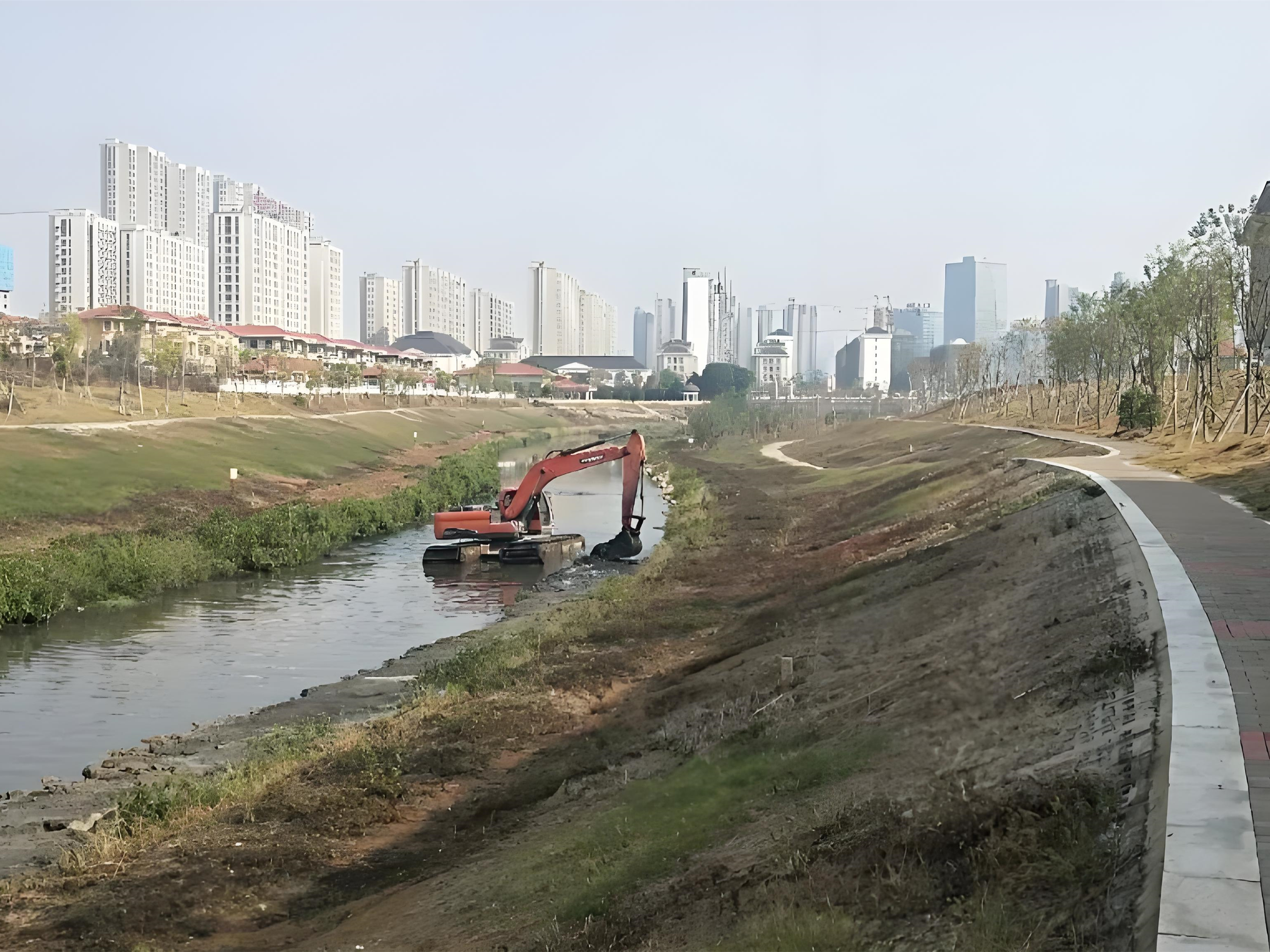 上海青浦區(qū)挖機清淤施工隊-沼澤地清淤后如何防止再次淤積？