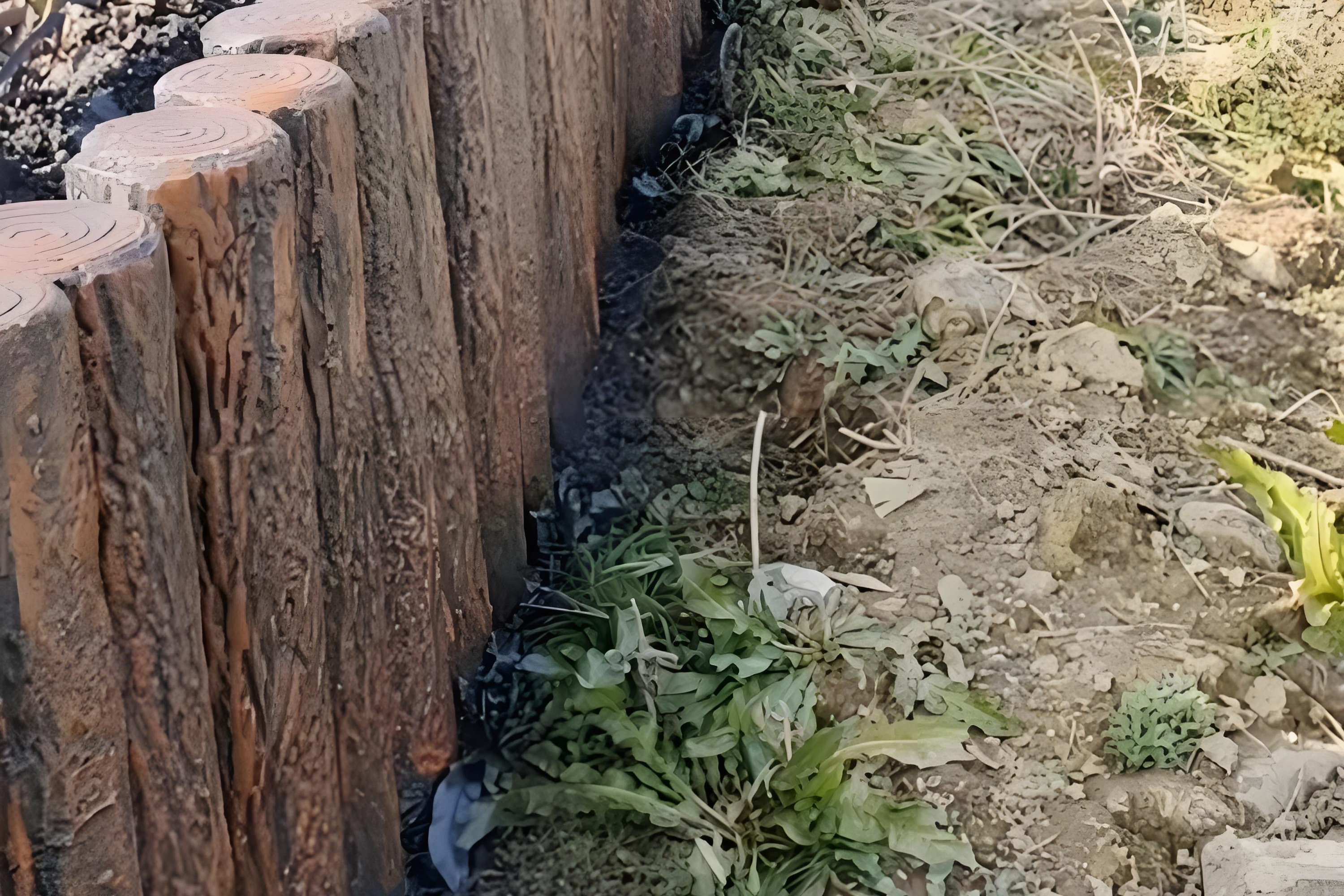 水泥樁批發(fā)廠家泓樺錦嘉-水泥仿木樁表面的紋理是如何制作出來(lái)的？